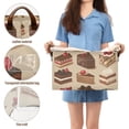 thumbnail image 5 of Yayeee Foldable Storage Basket for Shelves with Handles Set of 2 Waterproof Cloth Bins, Brown Cakes, 5 of 7