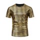 thumbnail image 5 of Camiseta de fiesta disco de manga corta para hombres con estampado de animal INSPIRE CHIC M Dorado, 5 of 6