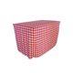 thumbnail image 1 of LA Mantel de lino ajustado a cuadros de 48 por 24 por 30 pulgadas, rojo / blanco LA Linen TCcheck_fit_48x24x30_RedK98, 1 of 1