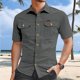 thumbnail image 2 of Playera Para Hombre, Camisetas De Cuello Alto Para Primavera Y Verano Para Hombre, Camisetas Casuales De Manga Larga De Color Sólido Con Ajuste Elástico Ajustado, 2 of 4