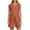 (Fashion 72)Brown, variant on Women's Sleeveless V-Neck Blouses with Buttons and Drawstring Shorts Sets Summer Loose and Comfortable Casual Suits