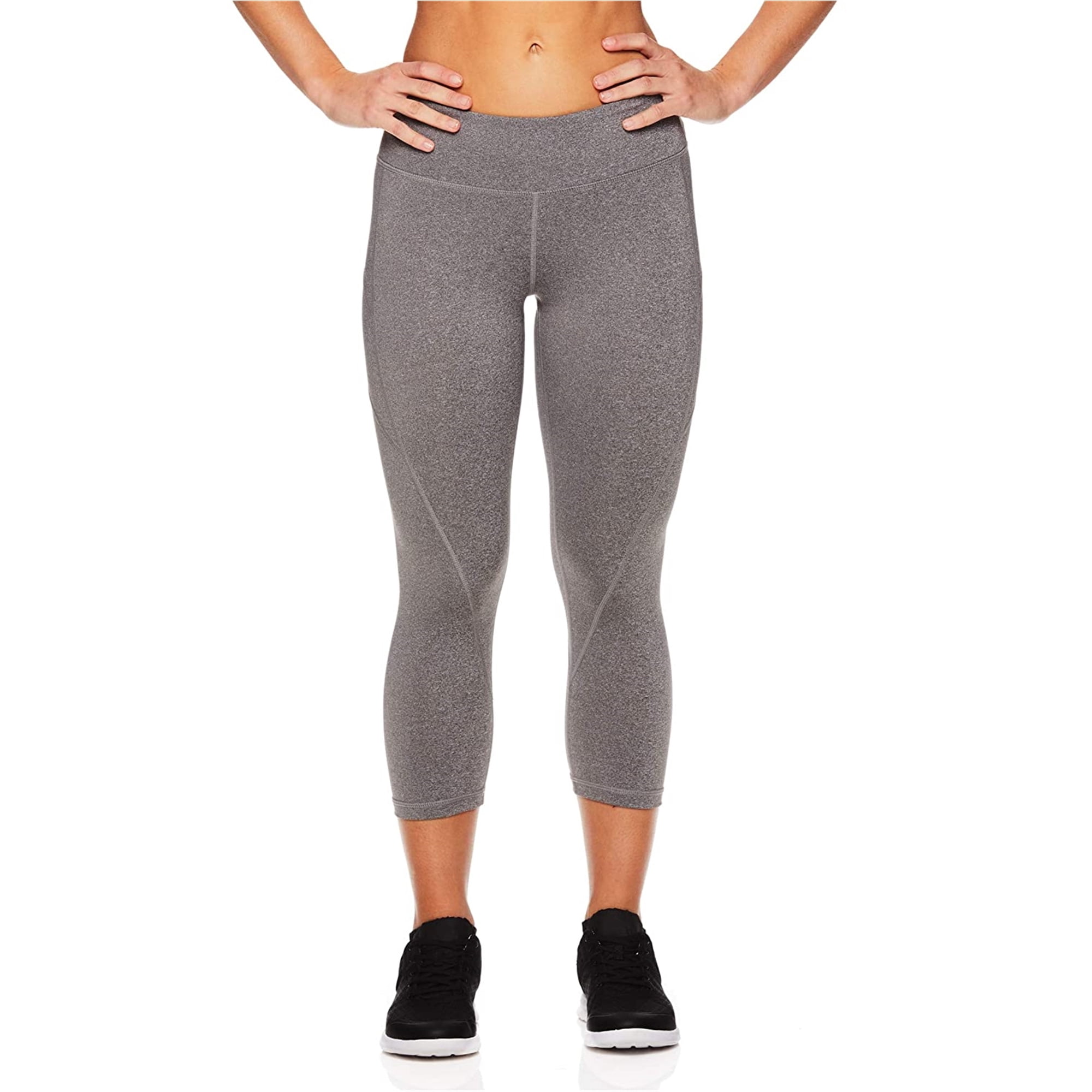 Reebok Pantalon Athlétique de Compression à Coutures pour Femmes, Gris, Très Petit