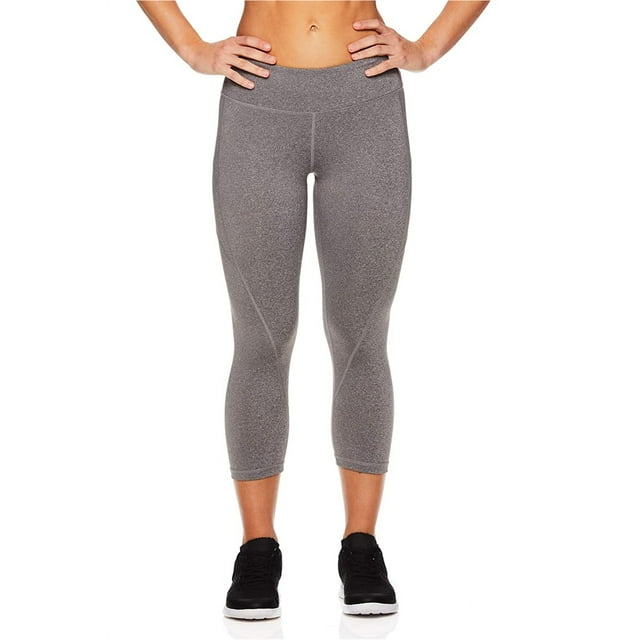 Reebok Pantalon Athlétique de Compression à Coutures pour Femmes, Gris, Très Petit