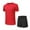 A-Red, variant on GERsome Men's Tracksuits 2 Piece Short Sleeve Crewneck Plain T Shirts and Shorts Sets Summer Athletic Running Gym Workout Loungewear for Men M-3XL