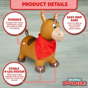 Waddle Inflatable Hopper Animal, Kids and Toddlers, Pump, 2 Years and up, Brown Horse