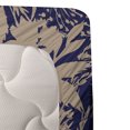 thumbnail image 3 of Ambesonne Nature Fitted & Flat Sheet with Sham 3 Pcs Set, Garden Flower Silhouettes, Twin, Navy Blue and Grey Yellow, 3 of 4