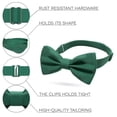 thumbnail image 2 of Satin Classic Pre-Tied Bow Tie Formal Solid Tuxedo, by Bow Tie House (Medium, Jade Green), 2 of 5