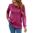 thumbnail image 2 of UVN Blouses for Women Long Sleeve Shirts Casual Dressy Pleated Tunic Tops, 2 of 7