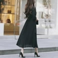 thumbnail image 5 of adviicd Fashion Womens Solid PU Leather Strap Bodycon Pleated Mini Short Dress Clubwear, 5 of 5
