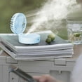 thumbnail image 4 of TIMIFIS Electric Fan Portable Desk Fan Handheld Spray Folding Fans with Color Changing Light 1200Mah Battery Powered Mini Hanging Fan for Travel Portable Fan, 4 of 8
