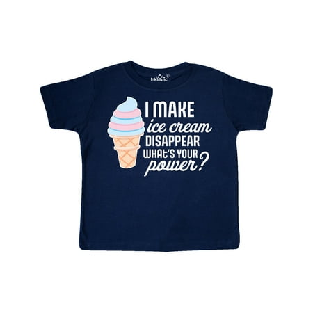 

Inktastic I Make Ice Cream Disappear What s Your Power Gift Toddler Boy or Toddler Girl T-Shirt