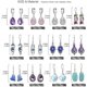 thumbnail image 2 of 4 pares de aretes de ratán, aretes bohemios tejidos con borlas geométricas ligeras, hechos a mano, aretes colgantes de aro trenzado de paja de mimbre para mujer kaili Sencillez, 2 of 4