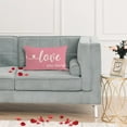 thumbnail image 2 of Pink Valentines Day Pillow Cover 12x20 inch Love You More Valentine Lumbar Pillows Valentines Day Decorations for Sofa Couch, 2 of 6