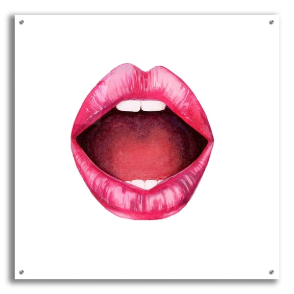 Epic Art 'Emotion Lips II' by Grace Popp, Acrylic Glass Wall Art, 36"x36"