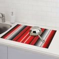 thumbnail image 6 of Cauagu Red Black and White Serape Blanket Stripes Dish Drying Mat,24*18 inch Absorbent Dish Drainer Kitchen Counter,Dish Drying Pad for Countertops,Sinks,Draining Racks, 6 of 7