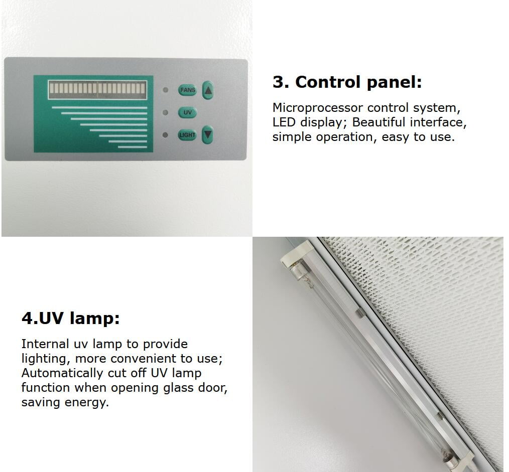 Laboratory Mini Laminar Air Flow Cabinet Fume Hood with HEPA Filter