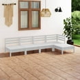 thumbnail image 1 of vidaXL 5 Piece Garden Lounge Set Solid Pinewood White, 1 of 5