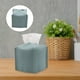 thumbnail image 4 of Porta pañuelos con soporte de almacenamiento de cuero, contenedor decorativo moderno portátil Verde, 4 of 9
