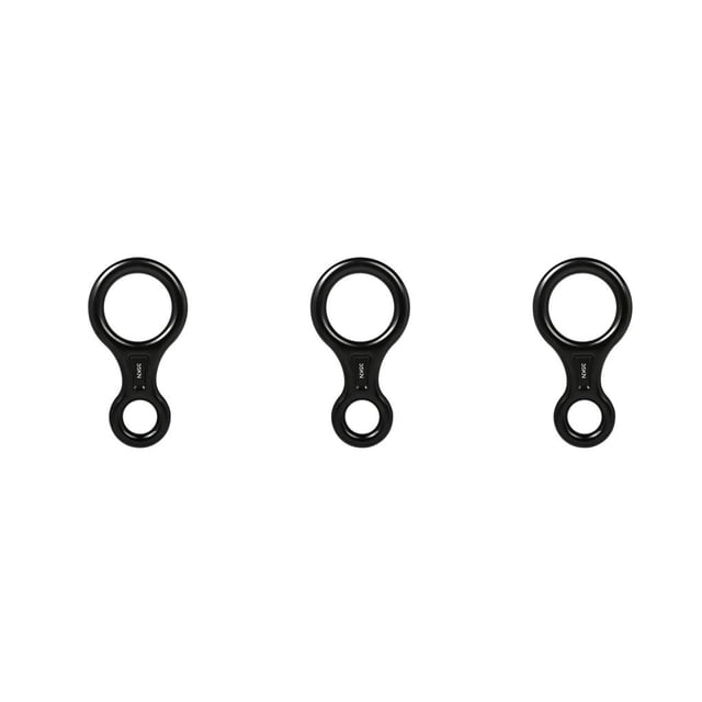 Descensor de Escalada Yuarrent Rappel Ocho Anillos Protector Negro CBP213756