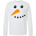 thumbnail image 3 of Inktastic Snowman Face Long Sleeve T-Shirt, 3 of 5