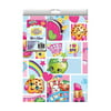 Shopkins - Collage Gift Wrap Folded- 9x13 - BRAND NEW