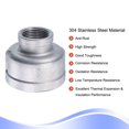 thumbnail image 4 of Uxcell 1-1/2x3/4 BSPT Female Thread Stainless Steel Reducer Pipe Fitting Coupling, 4 of 5