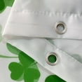 thumbnail image 2 of St. Patrick''s Day Clover Shower Curtain, Green Clover Shamrock Irish Shamrock Bathroom Set, Fabric Shower Curtain Set with Hooks, 70 in, 2 of 6