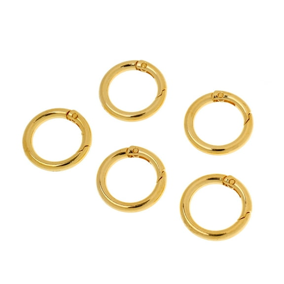 5x - carabiner connector for backpacks handbags gold