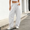 thumbnail image 2 of DHFJKG Wide Leg Pants For Women Baggy Joggers Elastic Waist Oversized Athletic Trousers With Pockets, 2 of 5