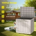 thumbnail image 3 of 31 Gallon Waterproof Resin Deck Box - Lockable Outdoor Storage Bin for , Garden & More - Grey, 3 of 7