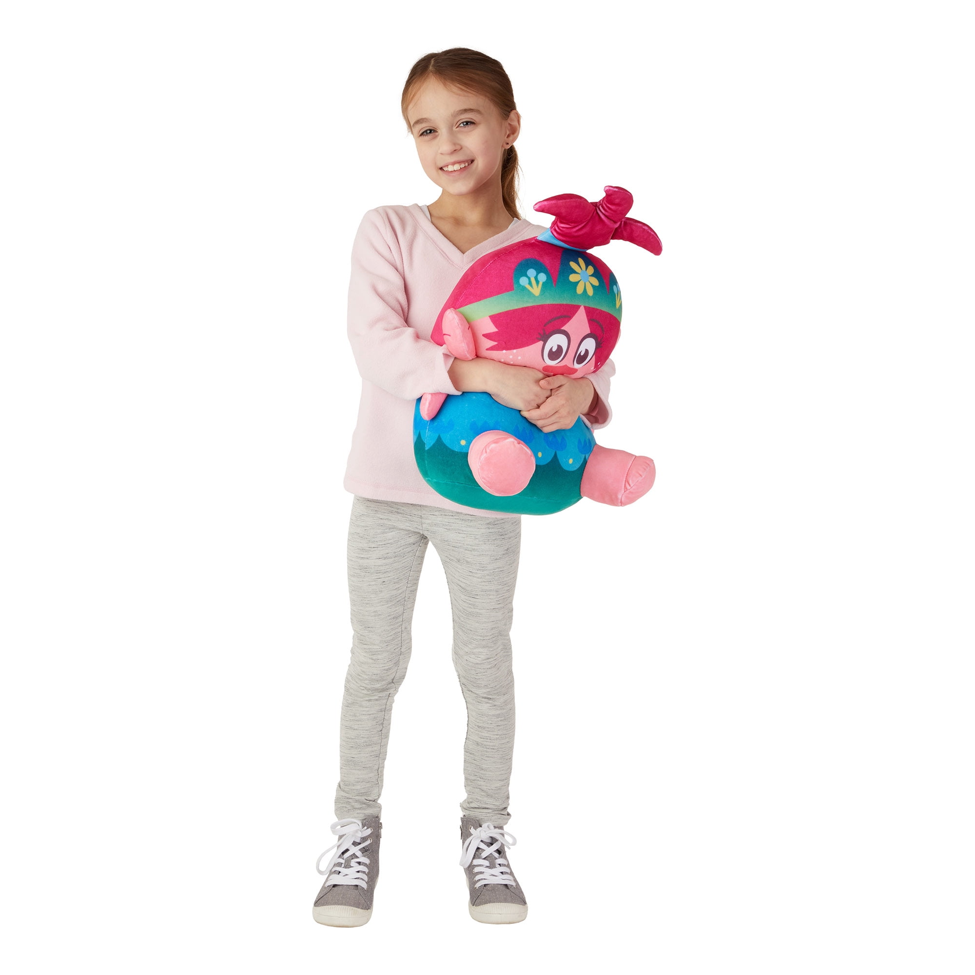 Trolls Poppy Kids Squishy Pillow, Decorative Bedding, 15" Tall