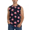 thumbnail image 2 of Fotbe Men's Cartoon Donut Planets Print Men's Sleeveless Muscle Tank Tops Casual T-Shirts for Gym Workout Beach-XX-Large, 2 of 8