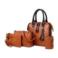 thumbnail image 1 of Mikilon Upgrade Handbags Wallet Tote Bag Shoulder Bag Top Handle Satchel Purse Set 4pcs, 1 of 1