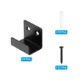 thumbnail image 3 of Soporte de azulejos Uxcell 1.6x1.4", Clips de espejo montados en la pared con tornillos tamaño XXL, negro 6 juegos, 3 of 7