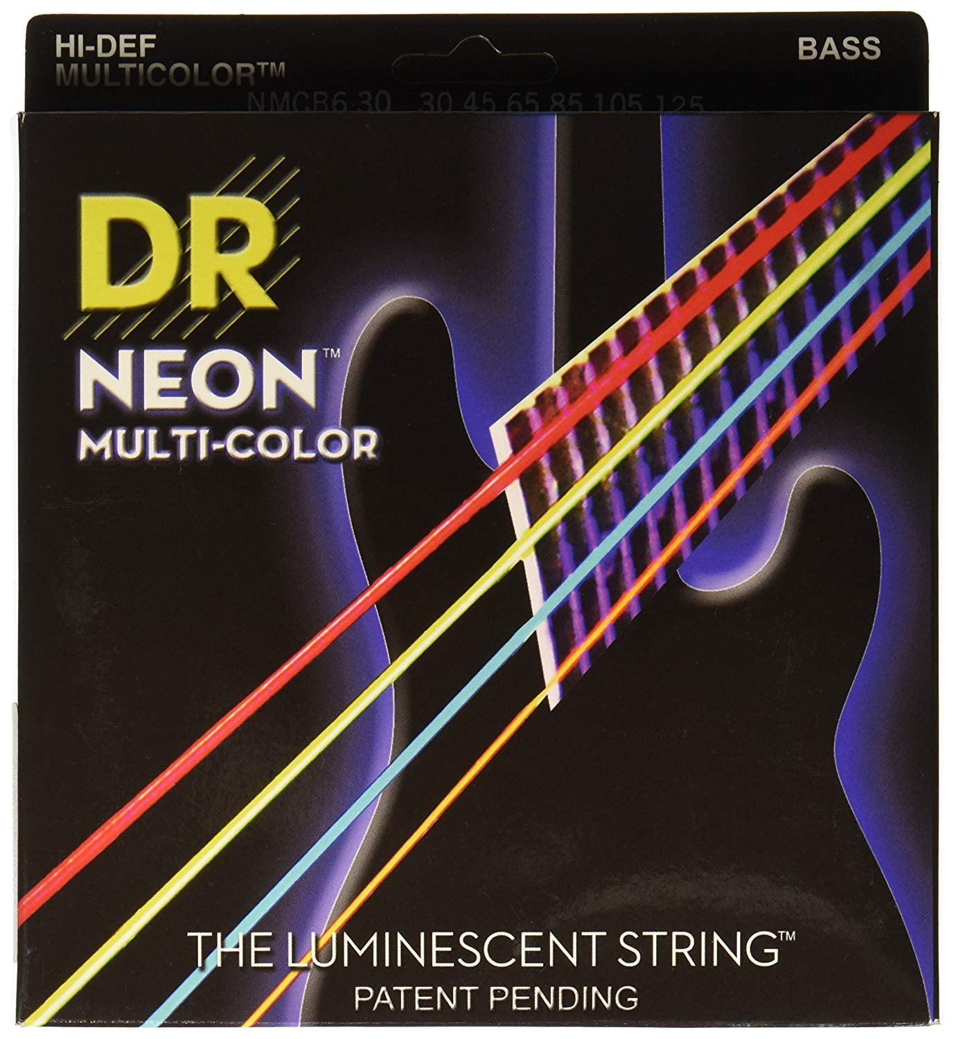 NMCB630 DR NEON 6 Bass Guitar String, Medium, MultiColor, DR NEON MultiColor Strings makes