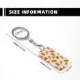 thumbnail image 4 of Goofa Hamburger Pizza Coke Printed Rectangular Metal Keychain Bag Charm Floral Charm for Purse Keys Metal Keyring Gift for Women Accessories, 4 of 7