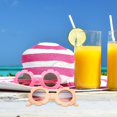 thumbnail image 5 of gafas de sol redondas con diseño de flores, bonitas gafas de sol para playa y exteriores para niños., 5 of 5