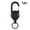Patent Black-1pc, variant on Retractable Keychain with Carabiner Clip, Heavy-Duty Durable Reel for Keys, ID Badges & Identification Cards, 1/2 Pack