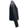 thumbnail image 4 of Leather Jacket, Women Short Cropped Leather Jacket Motorcycle Style With Notched Lapel Zipper Closure And Side Pockets Stylish Outerwear For Fall Winter Fashion Casual Wear(d Black,XL), 4 of 4