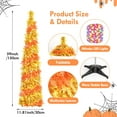 thumbnail image 3 of Fall Tree Home Decor Pop Up Tree with Lights & Timer & Modes Collapsible Tinsel Pencil Tree for Autumn Harvest Porch Thanksgiving Party Decorations Maple Leaves, 3 of 5
