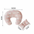 thumbnail image 2 of Almohada de lactancia para bebés, almohada para , almohada para el cuerpo de maternidad con funda extraíble, almohada multifuncio Gato rosa, 2 of 8