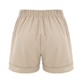 thumbnail image 5 of Laonim Women's Solid Color Cotton and Linen Pocket Tie High Waist Casual Shorts, 5 of 8