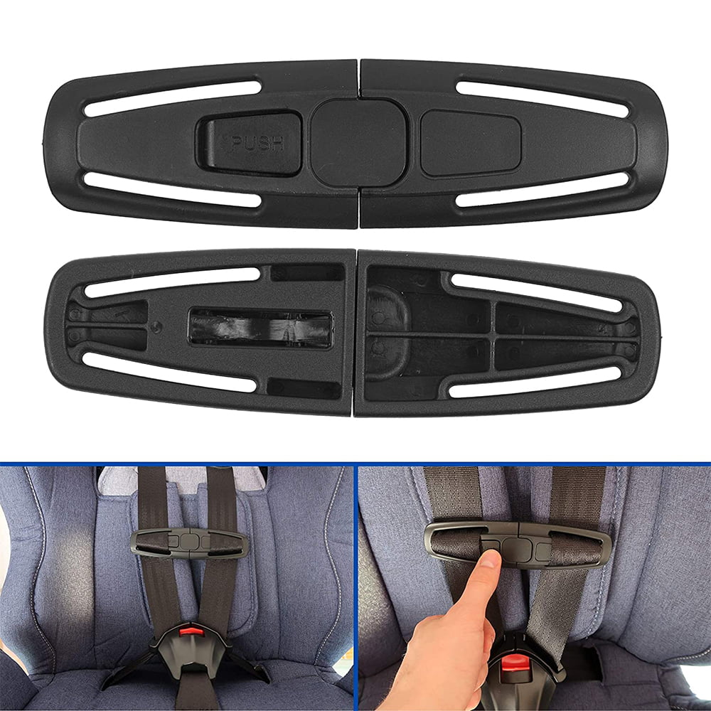 Black Adjustable Guard 2 Pieces LiXiongBao Car Seat Chest Harness Clip Car Seat Safety Belt Clip Buckle Lock Stroller Chest Clip Universal Replacement for Baby and Kids Trend 