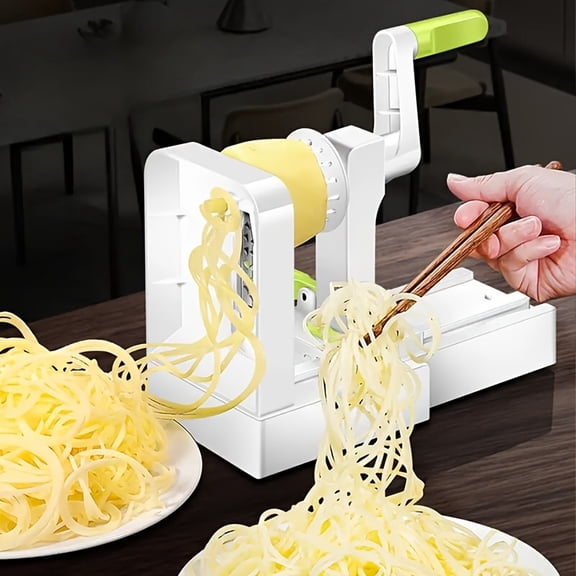 1pc Kitchen Supplies - Vegetable Spiral Slicer - Manual Zucchini Noodle Machine With Sturdy Base - Potato Spiral Slicer - Multifunctional Vegetable Slicer - Fruit Slicer - Kitchen Small Tools