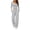 Gray, variant on DYTTDG Women’s 2‑Piece Outfit Set, V‑Neck Long Sleeve Crop Top & Drawstring Elastic Waist Wide Leg Pants with Side Pockets, Solid‑Color Casual Loungewear Suit for Fall Winter Daily
