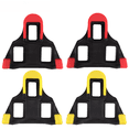 thumbnail image 1 of Juego de férulas para bicicleta de carretera, bloqueo de zapatos para andar en bicicleta, placa de bloqueo para zapatos, hebilla de pedal de dos colores roja y amarilla, 6 grados, 1 of 3