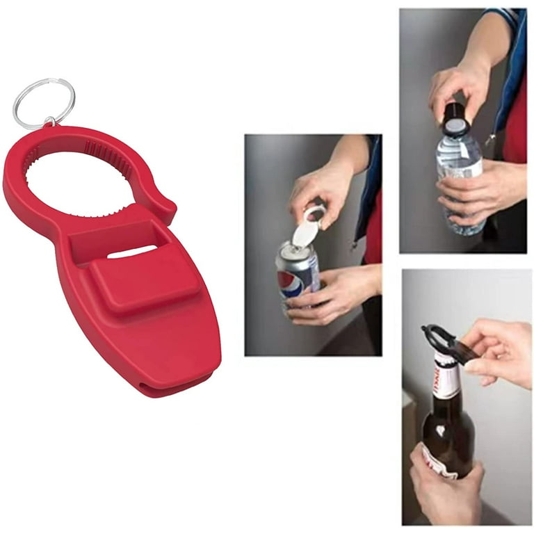 New 3 in 1 Multifunctional Bottle Opener for Drinks Set, Cans, Beer, etc. Bottle Opener to Protect Nails, Comes with A Portable Pendant, Restaurant