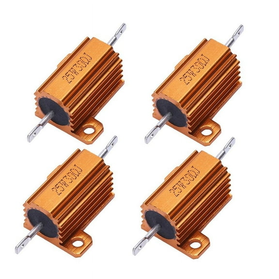 4 Pcs Aluminum Clad Wire Wound Resistors 25W 30 Ohm 5%