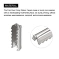 thumbnail image 4 of Uxcell Belt Buckle End Tips, 0.43'' Ribbon Crimp End Fasteners, Silver Tone 100 Pack, 4 of 8
