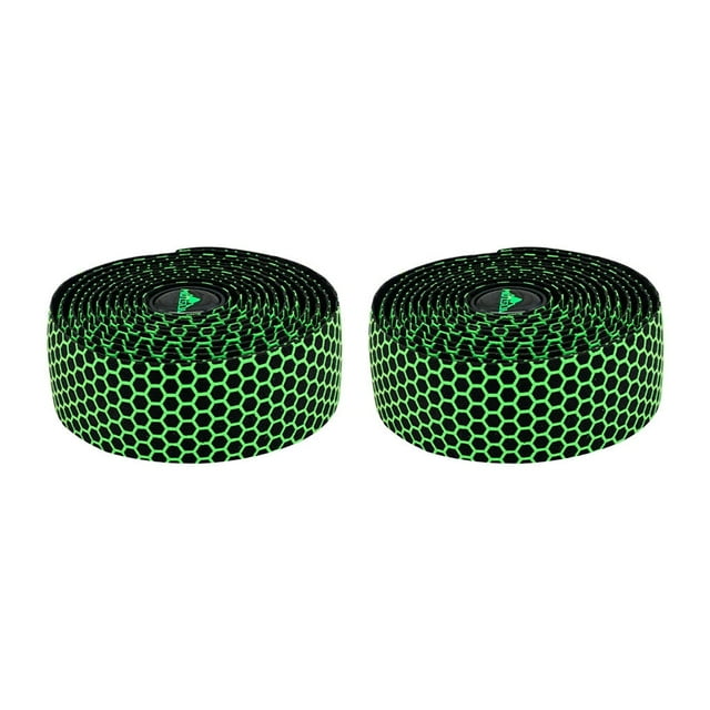 ZLight 2PCS/Box Road Bike Handlebar Tapes Anti-vibration Bicycle Wraps Cycling EVA PU Silicone Self Adhesive Flexible Racing Belt Green 1Set